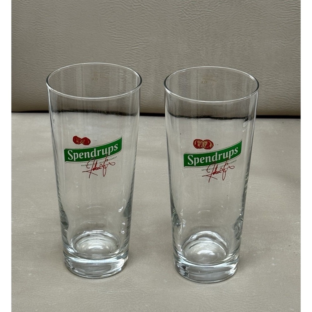 SPENDRUP'S  *** BEER / BIER GLASSES Glassware Bar Ware Set Of 2